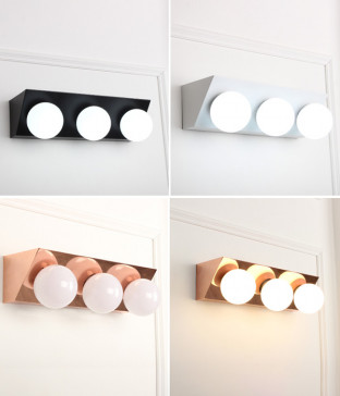 밀키 3등 방습 욕실등